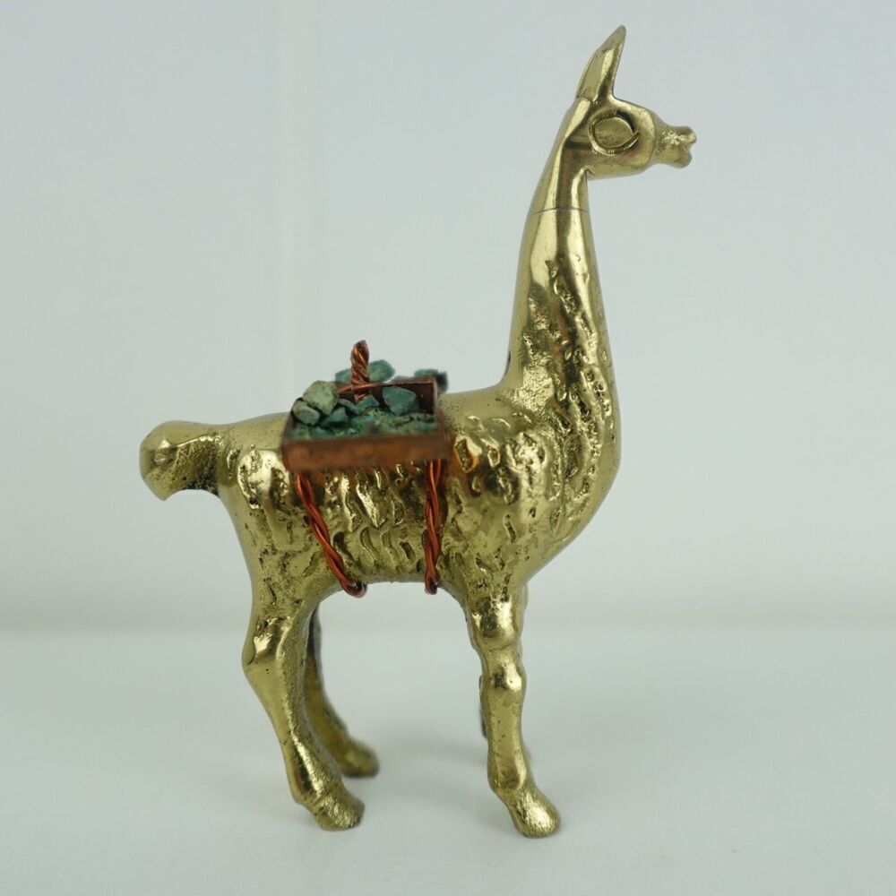 1970s Brass Llama with Copper Saddle